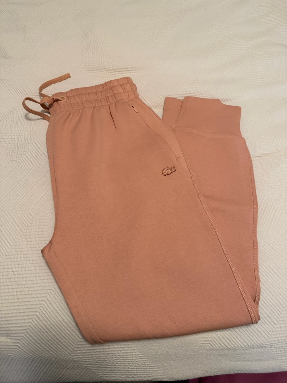 Lacoste Dusty Peach Elastic Waist Sweatpants